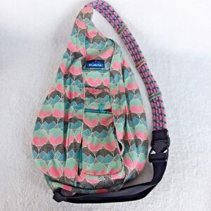 Kavu Original Rope Sling Crossbody Bag Mountain‎ Print Hiking Outdoors Travel